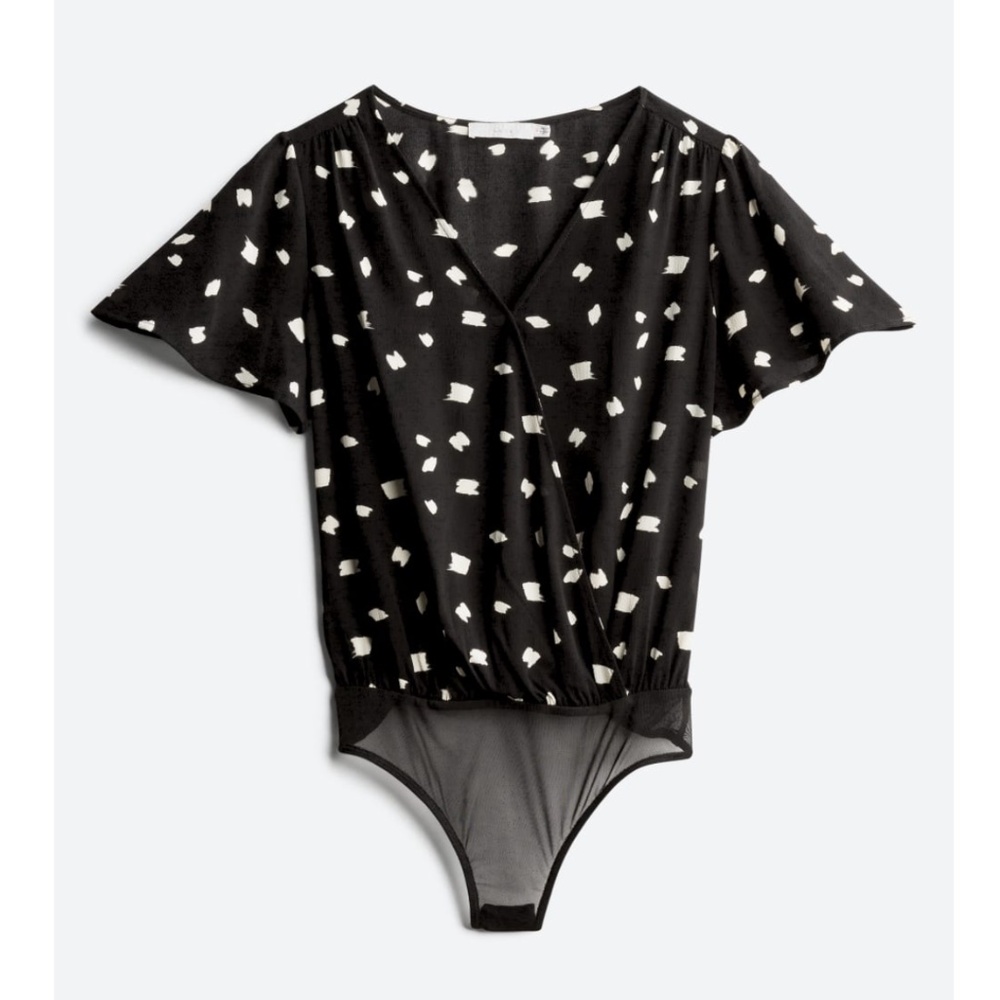 LUSH Kona Surplice Bodysuit Blouse